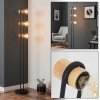Voril lámpara de pie columna retro de 3 luces E27, 141,5 cm, interruptor de pie