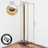 Inzino lámpara de pie LED de columna rectangular, 123,5 cm, para salón