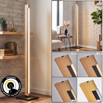 Inzino lámpara de pie LED de columna rectangular, 123,5 cm, para salón