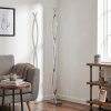 Velix lámpara de pie LED moderna curvada, 143 cm, con interruptor de pie