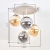 Lámpara de techo Gastor de 4 luces E14, diseño globo redondo Ø 38 cm