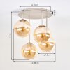 Gastor plafón de techo con 4 globos E14, redondo Ø 38 cm para salón