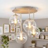 Gastor plafón de techo redondo 4 luces con globos colgantes E14 Ø 38 cm