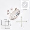 Gastor plafón de techo redondo 4 luces con globos colgantes E14 Ø 38 cm