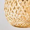 Basto plafón de techo de 4 luces con pantallas globo trenzadas, estilo boho