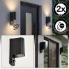 Kingstown aplique de pared exterior con sensor de movimiento, set de 2 GU10 moderno