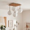 Gastor lámpara de techo con globos, 5 luces y estructura de lamas boho para salón