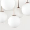 Gastor lámpara de techo con globos, 5 luces y estructura de lamas boho para salón