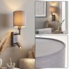Aplique Turil de pared LED de lectura para cama con foco orientable y pantalla gris