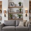 LED Aplique de lectura Turil, set de 2, pantalla gris, foco orientable, 3000 Kelvin cálido