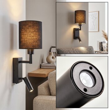 Turil aplique de pared LED, lámpara de lectura de pared con foco orientable