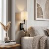 Turil aplique LED de pared con lámpara de lectura orientable y pantalla de tela
