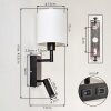 Aplique LED Turil, set de 2, foco orientable para lectura junto al sofá, 3000 Kelvin
