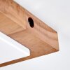 Spot de techo Alvorn estilo boho con foco cilíndrico orientable y pantalla de vidrio blanca