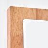 Spot de pared Alvorn con foco orientable, pantalla blanca de vidrio y madera