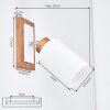 Alvorn aplique de pared orientable E27 set de 2, foco de pared para lectura