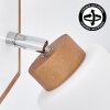 Aplique de pared orientable Alvorn, set de 2, pantalla cilíndrica blanca