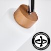 Plafón de techo Alvorn escandinavo con barra de madera y tres focos orientables