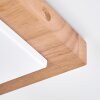 Plafón de techo Alvorn escandinavo con barra de madera y tres focos orientables