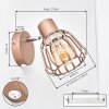 Keldor aplique de pared set de 2 con pantalla de jaula, foco orientable E27