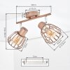 Spot techo Keldor retro con dos jaulas metálicas curvadas orientables