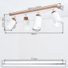 Alvorn plafón de techo, regleta de techo 4 focos orientables E27 para salón