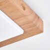 Plafón de techo alargado Alvorn con barra de madera de estilo Boho y focos orientables