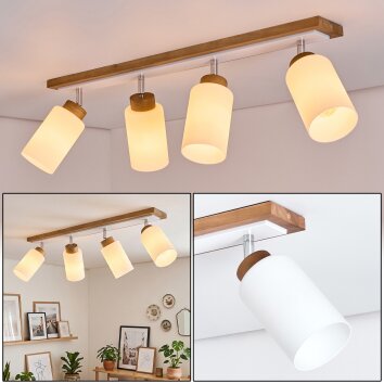 Alvorn plafón de techo, regleta de techo 4 focos orientables E27 para salón