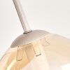 Luminaria esférica Gastor, 4 pantallas ámbar, transparentes y ahumadas, ø 15 cm, E14