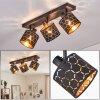 Alsen plafón de techo de 3 luces E14 con focos orientables y patrón geométrico