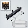 Plafón de techo Alsen, tres pantallas geométricas orientables, para pasillo y entrada