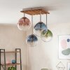 Gastor lámpara de techo de 4 luces con globos colgantes, estilo boho retro
