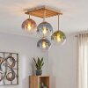 Gastor lámpara de techo de 4 luces con globos colgantes, estilo boho retro