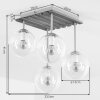 Gastor lámpara de techo de 4 luces con globos colgantes, estilo boho retro