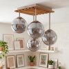 Gastor lámpara de techo 4 luces con pantallas globo para salón y dormitorio