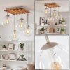 Gastor plafón de techo 4 luces con pantallas esféricas, diseño retro boho