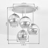 Koyoto lámpara de techo de globos 4 luces, plafón redondo ø 38 cm