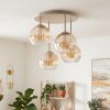 Koyoto plafón de techo redondo 4 luces, lámpara de techo con tulipas esféricas