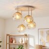 Koyoto plafón de techo redondo 4 luces, lámpara de techo con tulipas esféricas