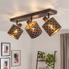 Tallaboa plafón de techo 3 luces E14 con pantallas cilíndricas caladas orientables