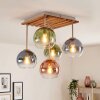 Koyoto lámpara de techo 5 luces con pantallas esféricas, estilo boho retro