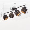 Alsen plafón de techo 4 luces E14 con focos orientables y pantallas caladas
