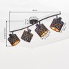 Alsen plafón de techo de 4 focos orientables con pantallas caladas E14