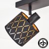 Alsen plafón de techo orientable de 3 focos con pantallas caladas