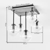 Gastor lámpara de techo de 5 luces con pantallas globo para salón y comedor