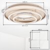 Melin plafón LED de techo redondo ø 51,1 cm, lámpara de techo con anillos