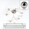 Chehalis plafón de techo 6 luces G9 con bolas y brazos curvos, ø 64 cm