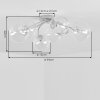 Chehalis plafón de techo de 6 luces G9 con esferas curvas, ø 64 cm