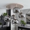 Chehalis lámpara de techo de 5 luces con pantallas esféricas, diámetro 45 cm