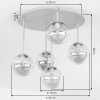 Chehalis lámpara de techo 5 luces G9 con pantallas esféricas, ø 43 cm